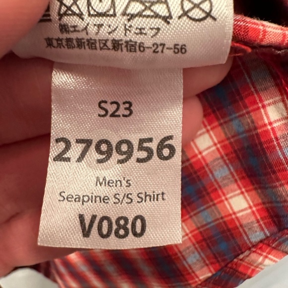 Outdoor Research Seapine Red Plaid Short Sleeve Button Up Shirt Size Large - Picture 5 of 8